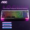AOC K98 Трехрежимная RGB Механическая Клавиатура с Возможностью Горячей Замены и Прозрачными Колпачками Клавиш