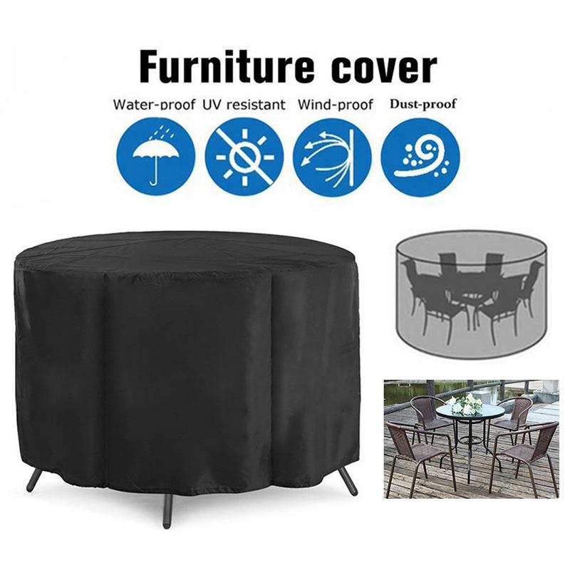 Круглый чехол для стола водонепроницаемый для защиты патио и сада