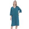 Women's Plus Size Mid-Length Zipper Nightgown and Wearable Bath Towel - Spring/Summer Collection