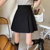 Plus-Size High Waist Pleated A-Line Black Skirt for Women - 2023 Spring/Summer Collection