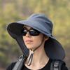 Korean Style Wide Brim Sun Hat Solid Color Women Bucket Hat Fashion Sun Protection Hat  Outdoor
