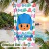 Pocoyó Beach Towel, Personalized Custom Text, Quick Dry Soft Large Towel For Swimming Pool Travel