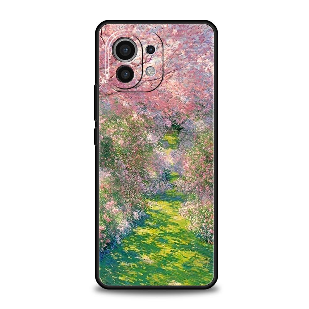 Чехол для Xiaomi Mi 15 14 13 12 11 Lite 14T 13T 12T 11T Pro Poco X7 X6 X5 X3 Pro F6 F5 F4 Обложка Клод Моне Сад Картина Искусство
