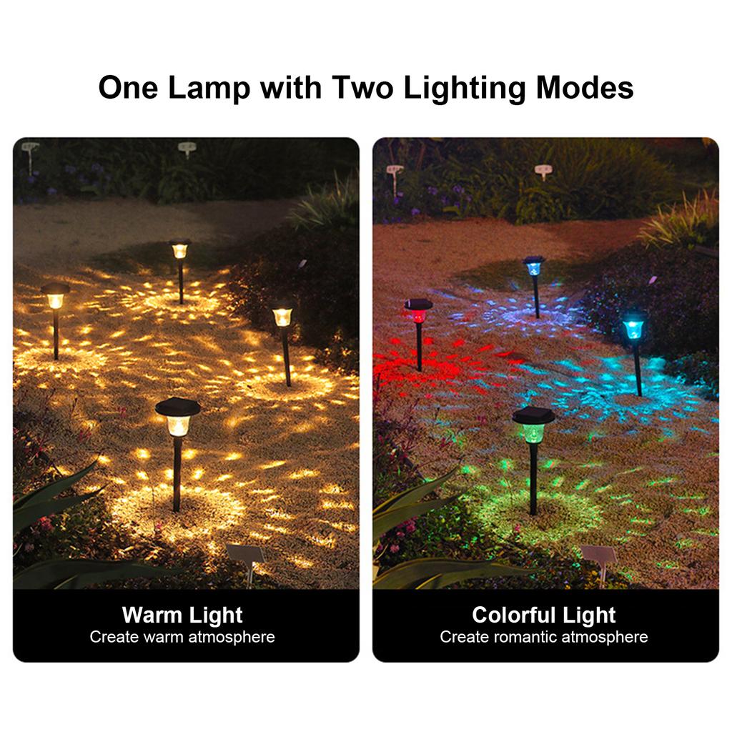 Solar LEDs Lawn Lamp Outdoor Landscape Decoration Waterproof Solar-Powered Atmospheres Stake Lights for Pathway/Courtyard/Garden