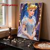 Disney Золушка Классическое Синее Жемчужное Платье Жемчужная Живопись Искусство 5D DIY Полная Алмазная Вышивка Мозаика Набор для Вышивания Крестиком Декор для Домашней Комнаты