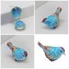 Enamel Painted Sparrow Hinged Jewelry Box Elegant Display Case for Rings and Earrings Accessories Storage Container