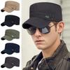 Unisex Cadet Military Cap Adjustable Tactical Operator Cap Flat Top Baseball Cap Outdoor Sun Hat for Walking Yachting