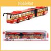 Металлическая шарнирная модель автобуса, игрушка со звуком и светом для детей