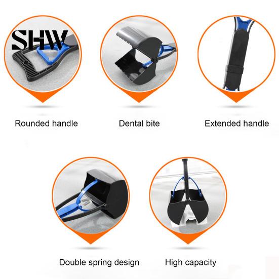 Portable Pet Waste Shovel Dog Pooper Scooper, Cleanup Tool with 20 Bags, Durable Poop Scooper Carry Case, Foldable for Yard, Lawn, Outdoor Use Walking