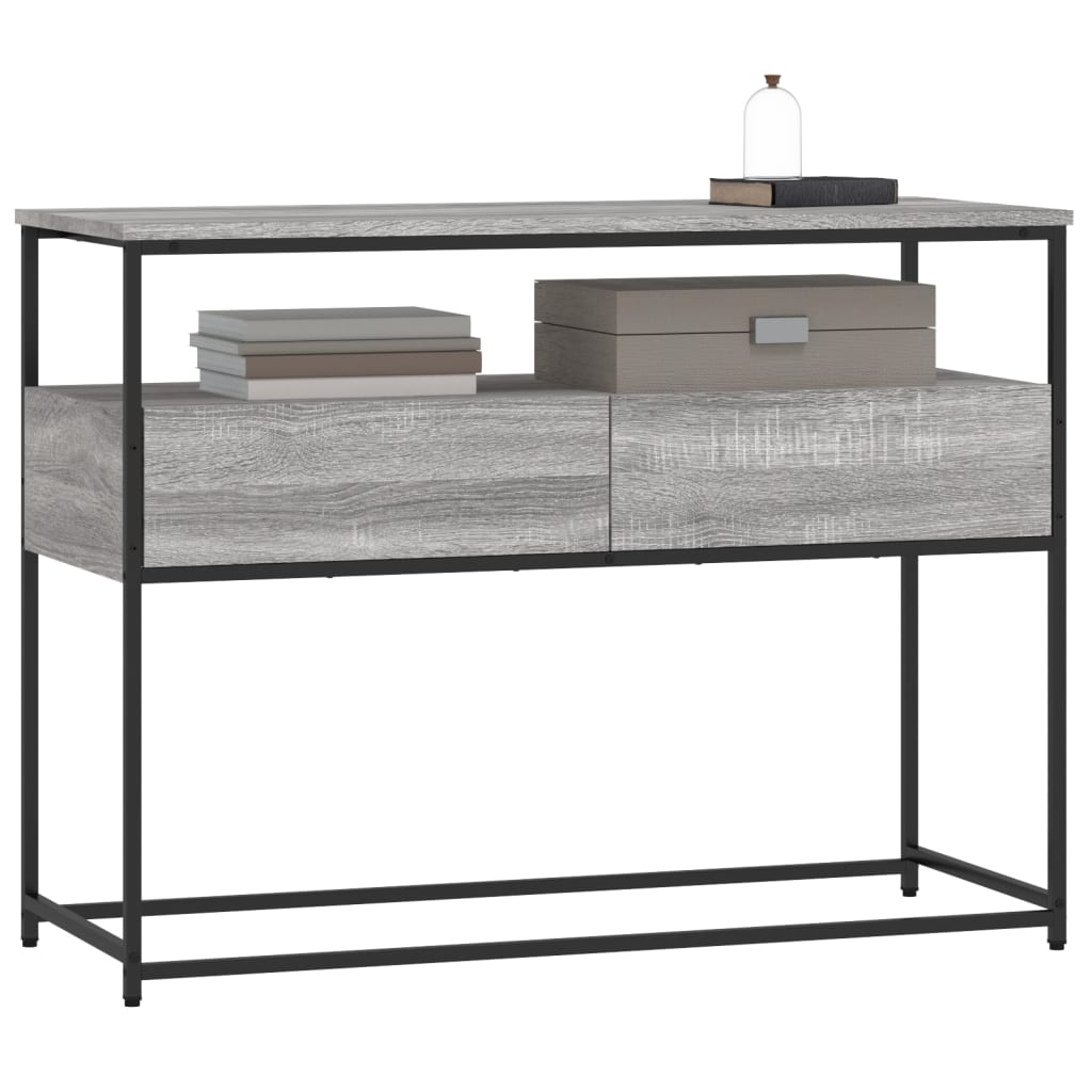 Console Table Gray Sonoma 100x40x75 cm Particleboard