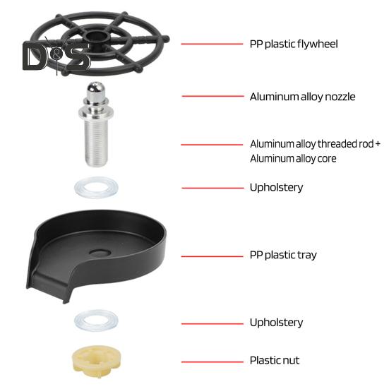 Кухонная мойка Ополаскиватель для стекла Мощные форсунки высокого давления Работа без помощи рук Вращающееся на 360 градусов Ополаскивающее устройство для чашек Насадка для раковины