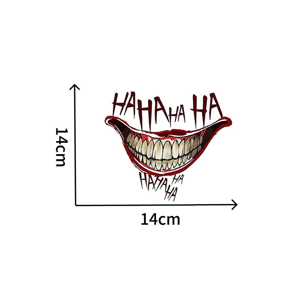 Наклейки с изображением рта клоуна HAHAHA для автомобилей Jeep, грузовиков, фургонов, внедорожников, мотоциклов, окон, стен, чашек, бамперов, водонепроницаемые наклейки для поделок