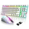 Беспроводной игровой набор ZIYOU LANG Клавиатура и Мышь для USB Двойная LED Полноразмерная 3800 мАч Перезаряжаемая 2400 DPI Эргономичная Совместим с Windows MACOS и