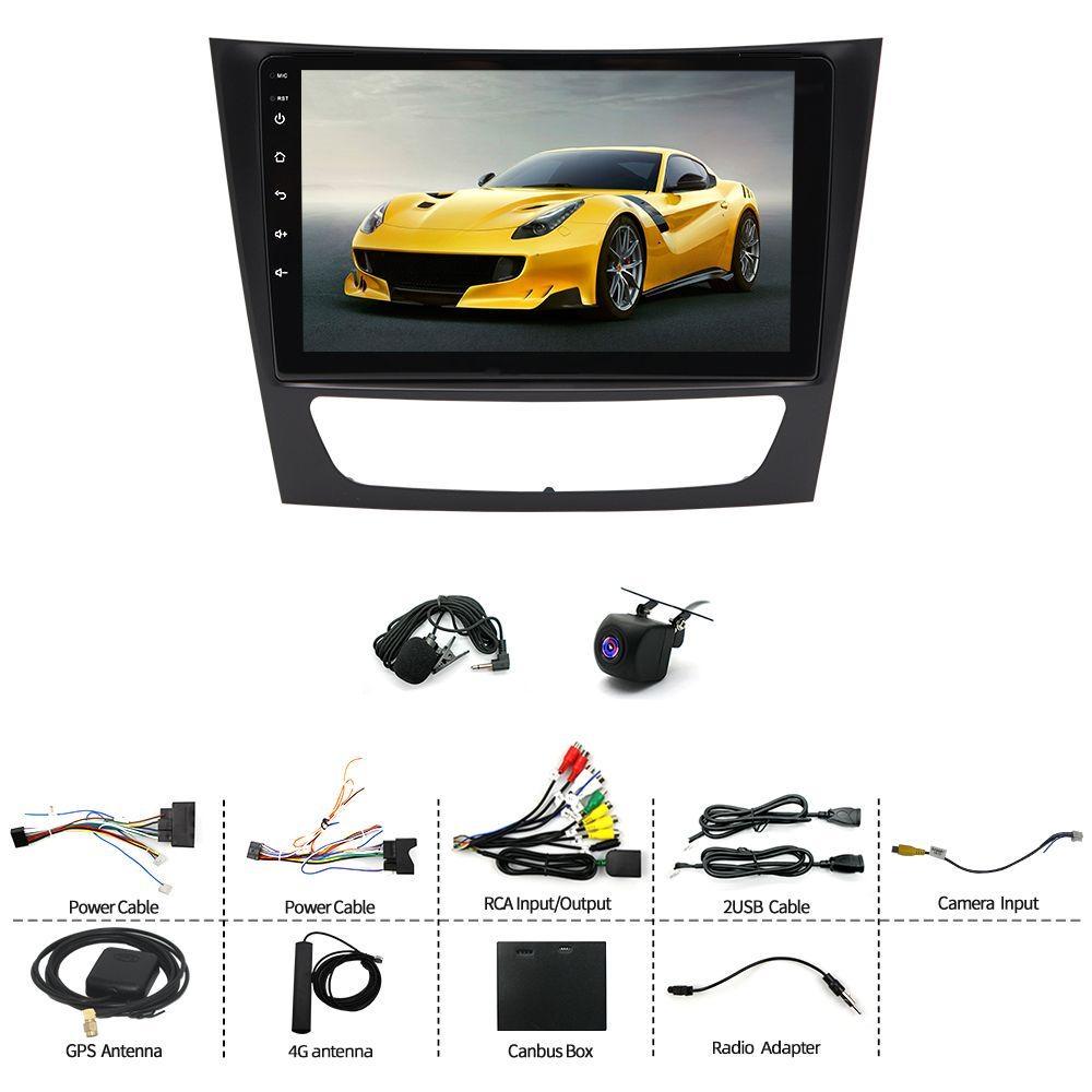 9in Android 15 Car Radio Stereo Player 6+128G with Carplay Android for Mercedes-Benz E Class CLS W211 W219 2005-2008 Accessories