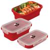 BONE Бенто Ланч Легкий для хранения продуктов Большая вместимость Коробка, Складная, Силиконовая, Герметичная, Защищенная от проливания, Воздухонепроницаемая, Коробка, Чистая, Подходит для микроволновой печи,