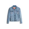 Levis Plain Collar Denim Loose Jacket Unisex Jackets Blue 72334-0583