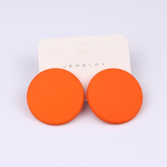 1 пара серег-гвоздиков ярких цветов с геометрическим рисунком, аэрозольная краска, пирсинг, простые для женщин и девочек, большие