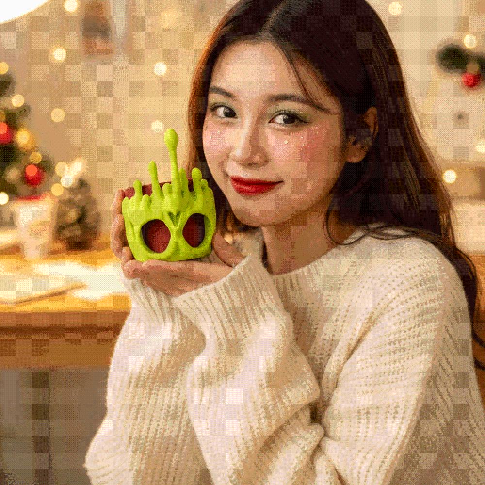 PLA Skull Pen Holder Plastic 3D Printed Pencil Pot Glow in Dark Stationery School Students