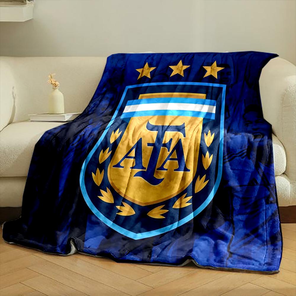 Blue and Gold AFA Logo Designed Flannel blanket for bedroom, living room, sofa, and nap