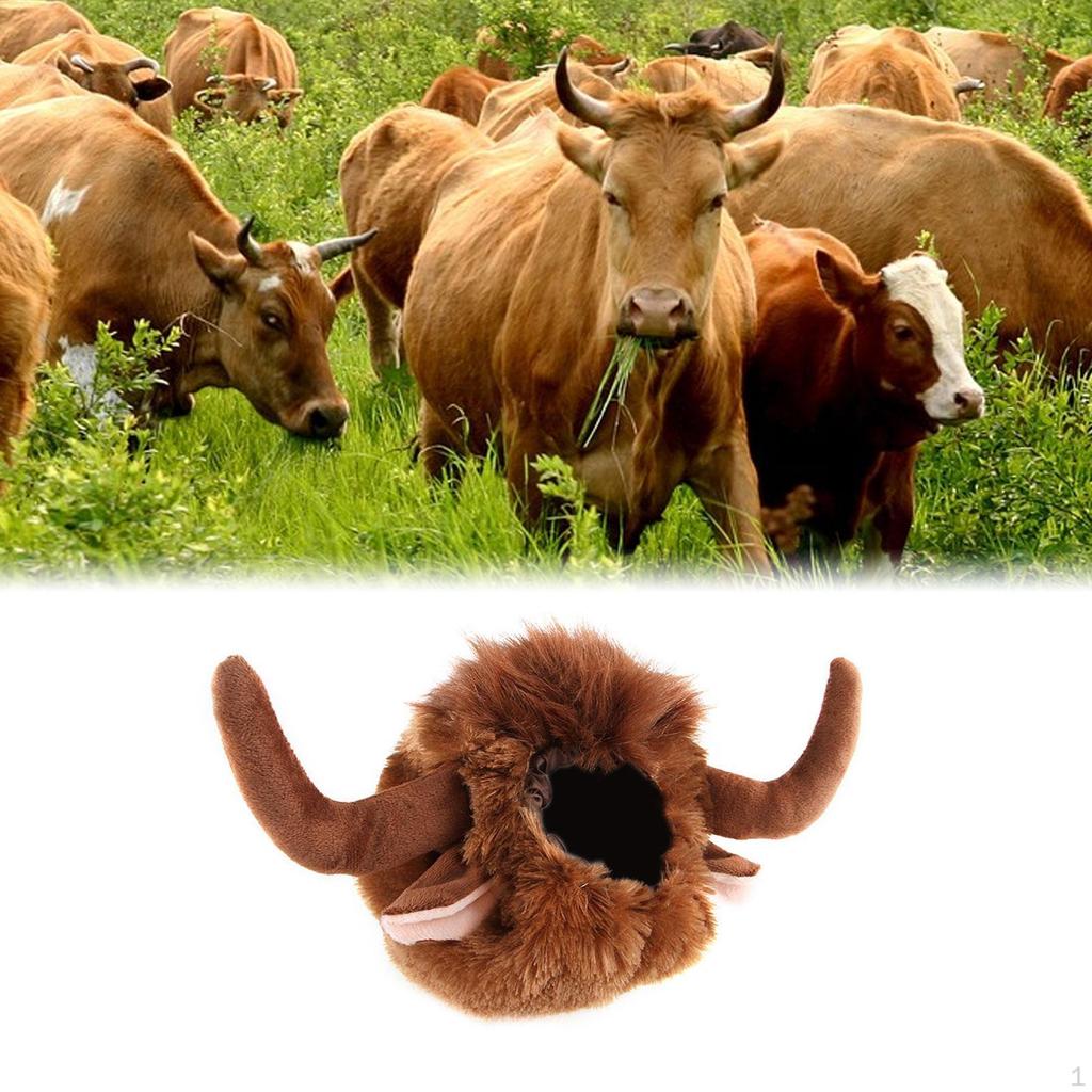 Парик с рогом для собаки, шляпа для коровы, нарядный головной убор для питомца, забавный бык на день рождения