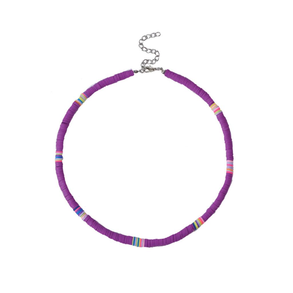 Ожерелье для женщин Мягкое керамическое круглое ожерелье Ожерелье Цветное богемное мягкое керамическое ожерелье Женское красивое элегантное ожерелье для нее