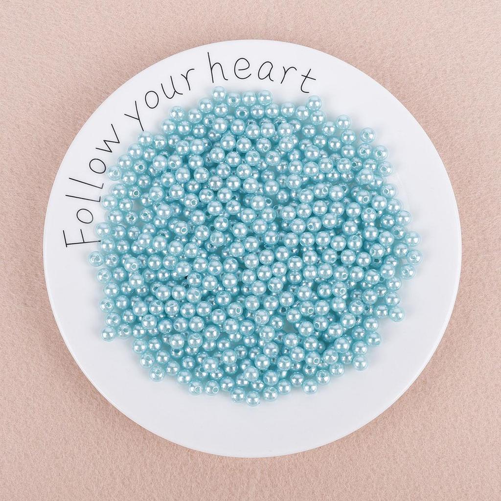 ABS Perforated Pearl-Like Beads for DIY Earrings, Bracelets, Ancient Style Hairpins