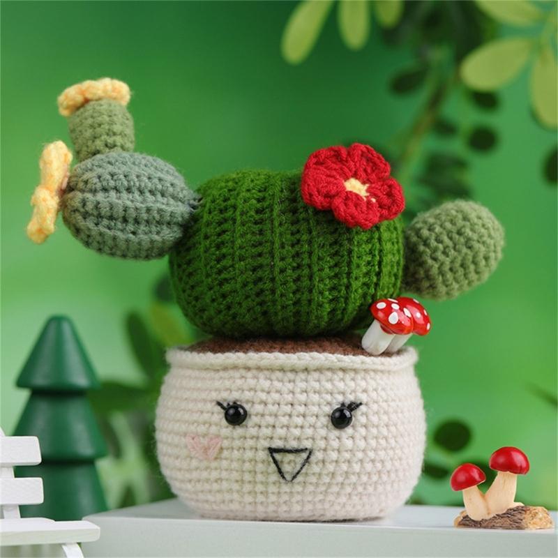 DIY Animals Crochet Starter Kits Plant Crochet Yarn Set Beginners Crochet Kits Learn to Crochet Set by English Video
