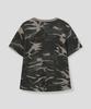 SLOW RECORD HOUSE Logo Waffle Crop T-Shirt_Camo (Khaki)