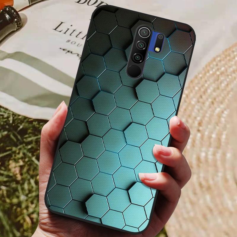 Для чехла Xiaomi Redmi 9 Чехол Кот Цветок волк Силиконовый чехол для Redmi 9 redmi9 Чехол Бампер 6.53" Ударопрочный Чехол для телефона Coque