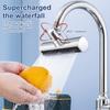Waterfall Faucet Extender 360 Degrees Rotation Three Water Discharge Modes Splash-Proof Universal Joint Box for Home Kitchen Vegetable Washing Device
