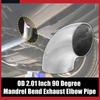 Universal  OD 2 inch 90 Degree Mandrel Bend Elbow Bend Exhaust Tube Pack of 2