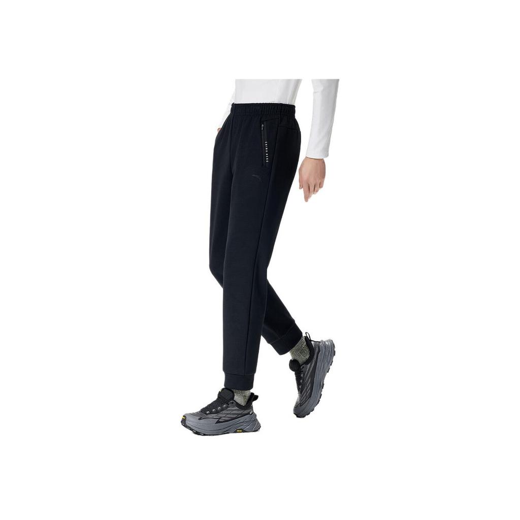 Anta Training Series Solid Color Mid Waist Thick Knitted Sports Pants Men Pants Deep-Night-Blue 152347318-1