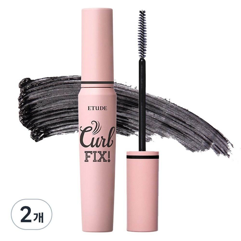 Etude Тушь для ресниц Curl Fix 7,5 г, 01 черный, 2 шт.