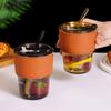 Fashion Glass Coffee Mug With Straw Large Capacity Reusable Water Bottle Gift For Birthday