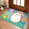 Мультяшный Милый M-Molang Коврик для Пола Уютный Фланелевый Мягкий Толстый Нескользящий Коврик для Гостиной Спальни Кухни Декор Ковры
