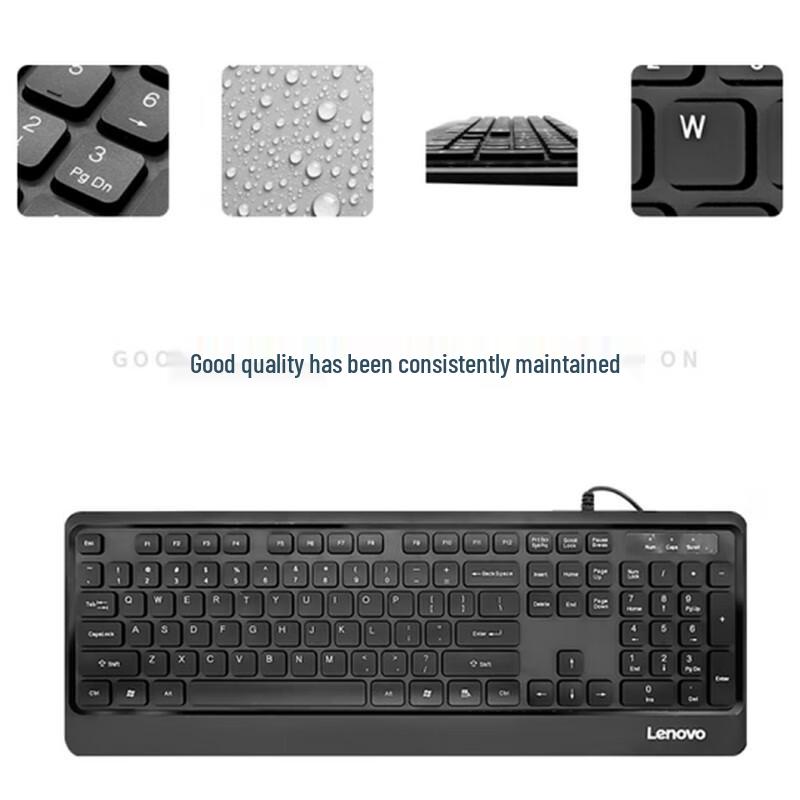Lenovo KM102 Wired Keyboard and Mouse Combo