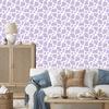 Cow Patches Wallpaper White, Lavender and Light Gray 50x1000