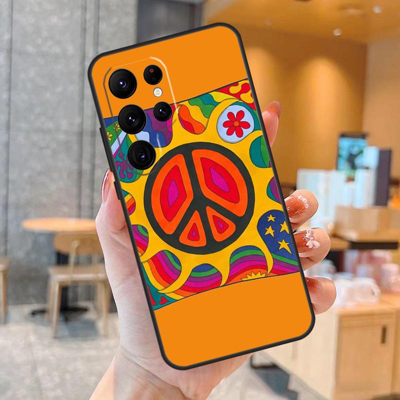Хиппи Хипстер Психоделическое Искусство Мир Чехол для Телефона Для Samsung Galaxy S25 S24 S23 S21 S20 S22 Ultra S9 S10 Plus S25 FE Задняя Крышка