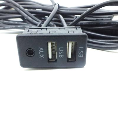 Автомобильный катер DIY скрытого монтажа двойной AUX USB автоматический удлинитель кабеля питания
