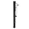 40L Solar Heated Shower, 205cm Showerhead Height Outdoor Shower, with Handheld & Foot Faucet, Hot & Cold Water Adjustment, Freestanding for Backyard