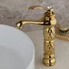 Hotaan Basin Faucet Water Taps Brass Bathroom Sink Faucet Solid White Cold and Hot Water Single Handle Water Sink Tap Mixer