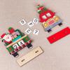 Santa Claus Santa Calendar Ornaments Wooden Car Wooden Ornament Christmas Advent Calendar  Home