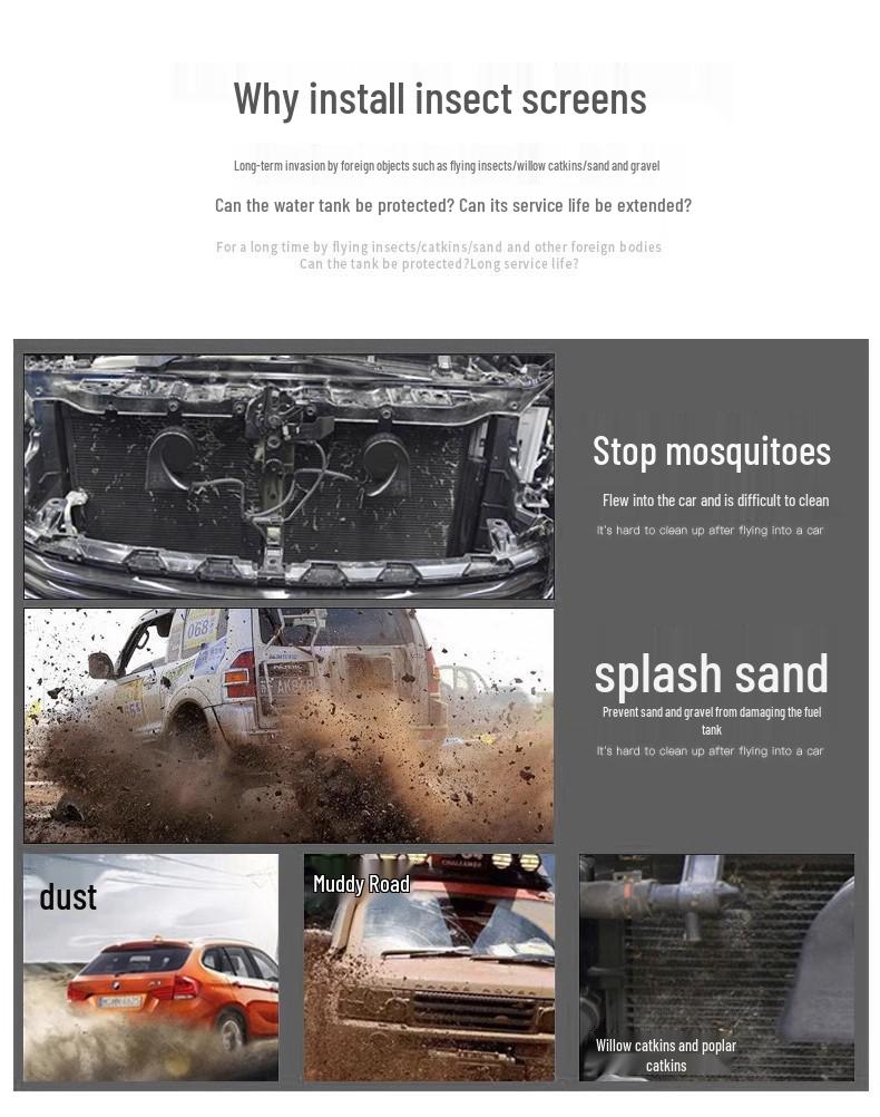 Radiator and Condenser Protection Insect Screen for 24 Toyota LC70 Series Models