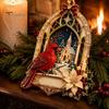 Festival Atmosphere Ornaments Red Bird Christmas Ornament, Acrylic Memorial Tree Hanging Winter Seasonal Party Supplies Decoration, Remembrance