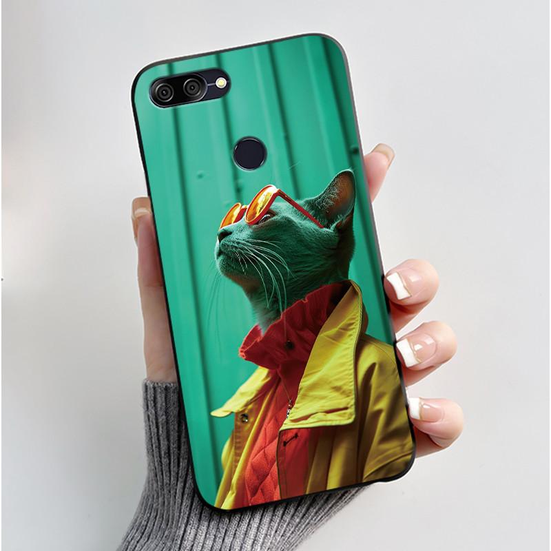 Для Asus ZenFone Max Plus M1 ZB570TL X018D Чехол Эстетичный Мультяшный Кот Мягкий ТПУ силикон Задняя Защитная Крышка Coque fundas Capa