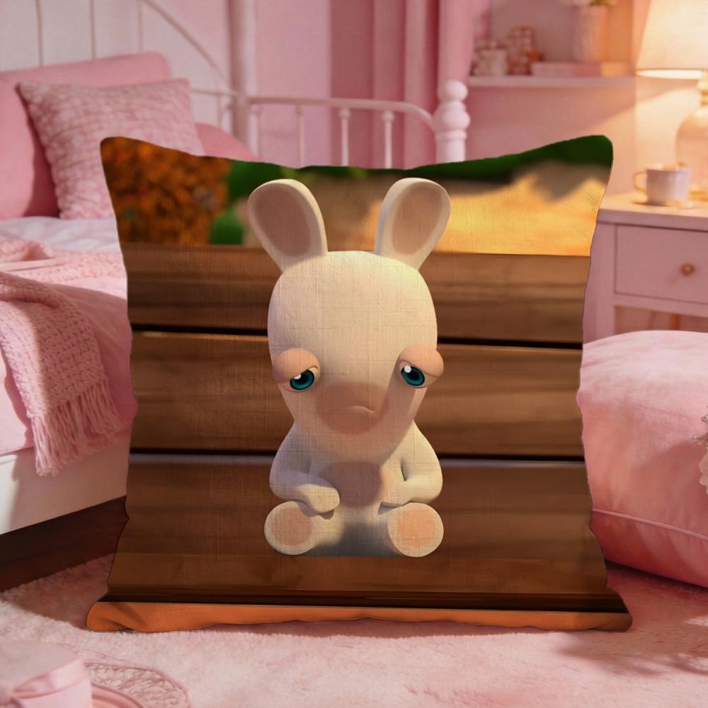Rabbids IInvasions Anime Cushion Cover Premium Comfort Reversible Pillow Cove Two In One Design For Any Room Car Interior