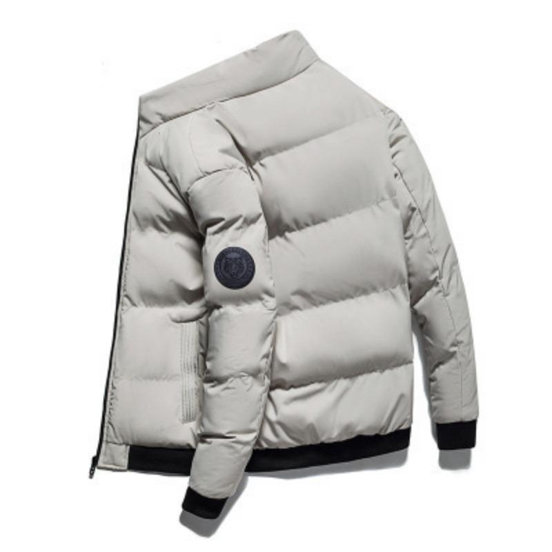 Men's Winter Cotton-padded Clothes, Winter Jackets, Stand-up Collar Down Cotton-padded Clothes, Thickened Middle-aged Cotton-padded Jackets.