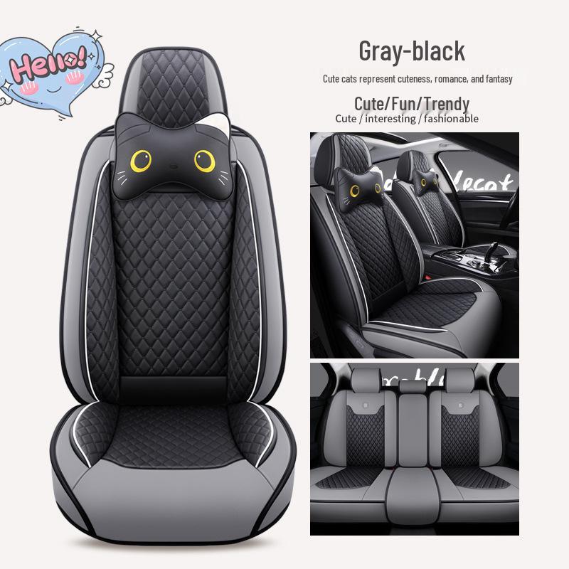 Cartoon Full Coverage Car Seat Cushion for All Seasons - Universal Fit