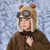 Cold Proof Children Pilot Hat Cute Cartoon Warm Hat Fashion Ear Protection Cap  Winter