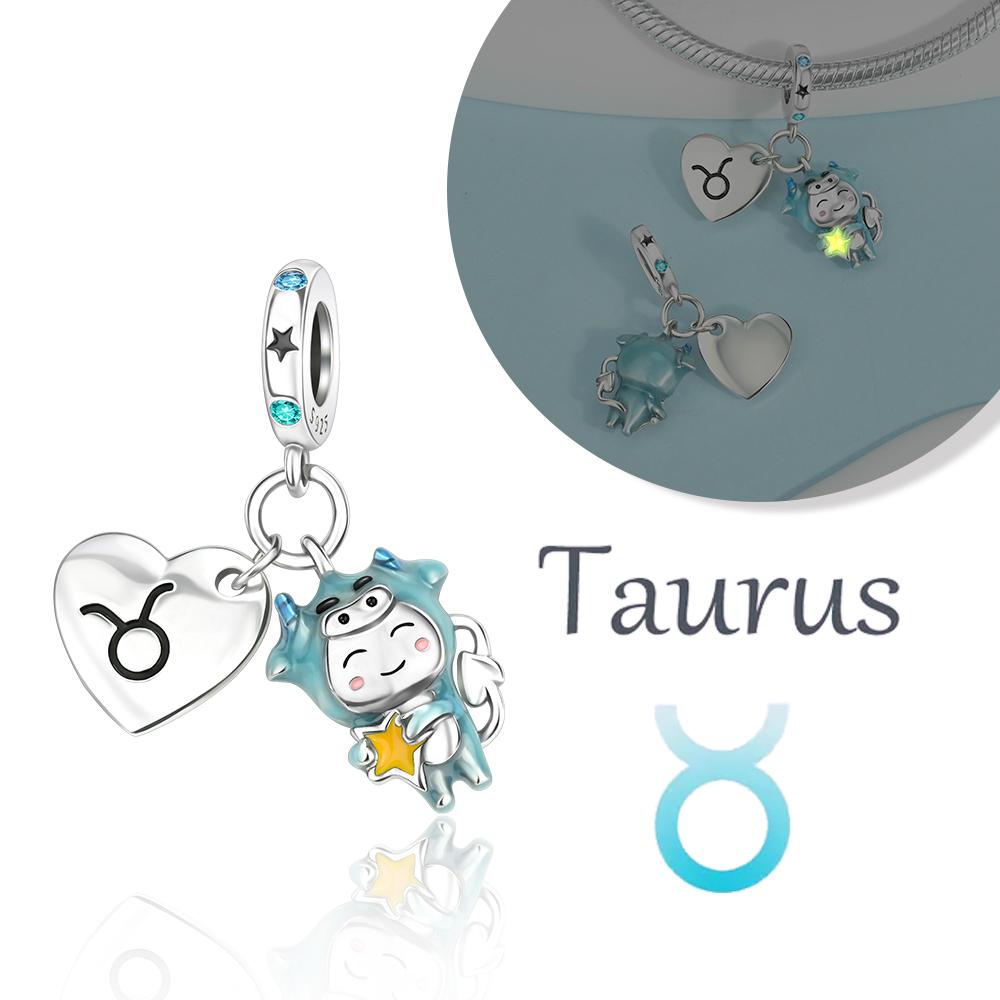 Прекрасный Медный Овен Лев 12 Созвездий Зодиака Коллекции Шарм Подходит Оригинальным Браслетам Женский DIY Изысканные Ювелирные Изделия